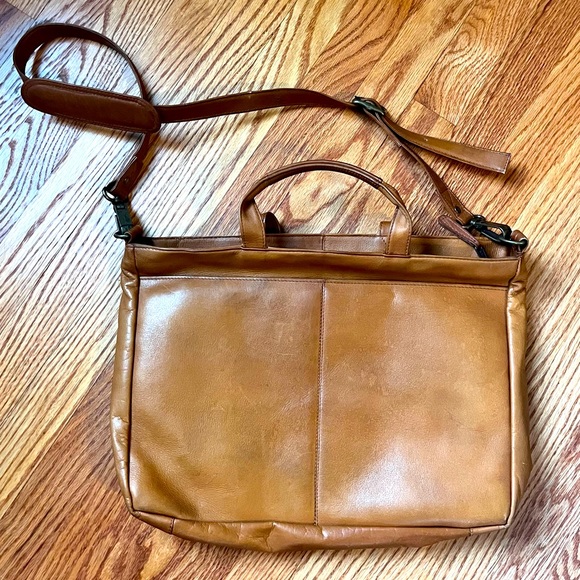 latico Accessories Latico Camel Brown Leather Briefcase Laptop Messenger Bag Vintage Poshmark